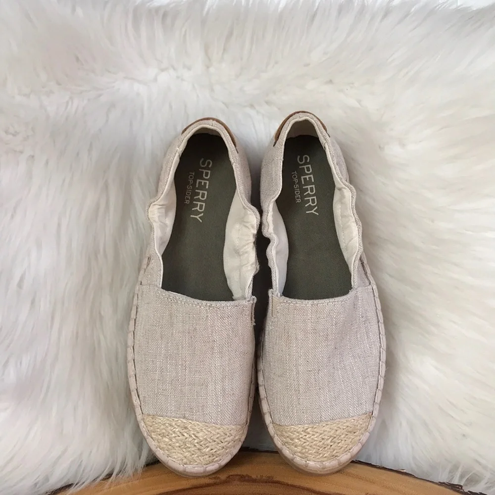 Sperry Women's Espadrille Slip-On Shoes in Natural Beige